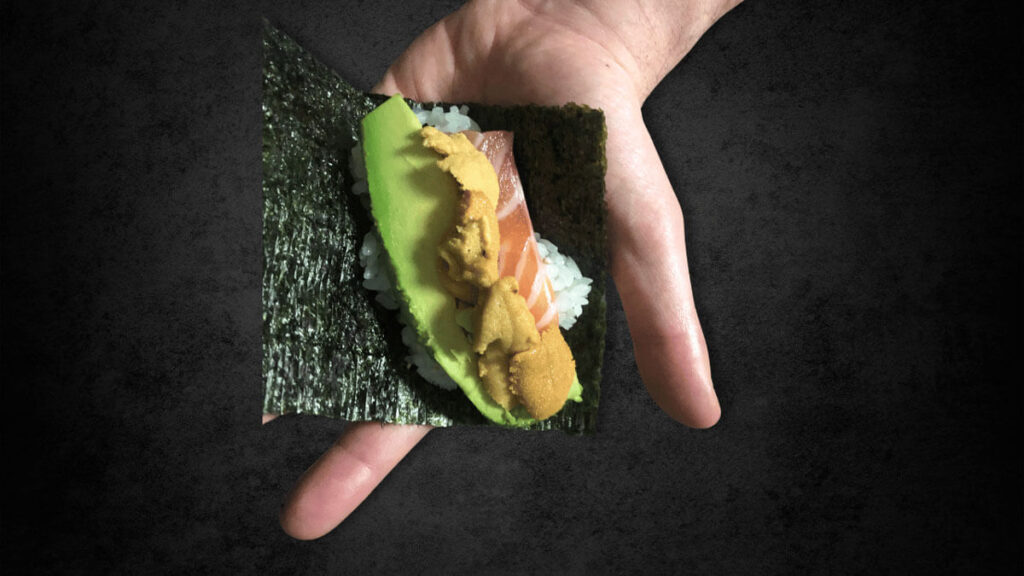 Uni temaki sushi